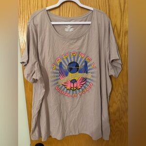 Beige Graphic Women's Top